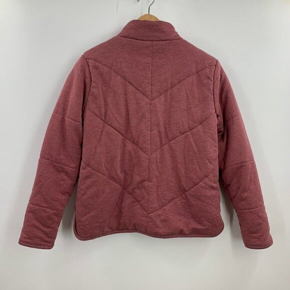 Three Dots Women's Quilted Step Hem Knit Jacket in Heather Tibetan Red Size XS - Picture 2 of 10